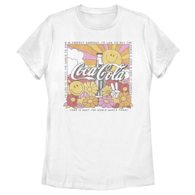 Women's Coca Cola Unity Square Lyrics Logo T-Shirt