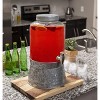 BIRDROCK HOME 3-Gallon Beverage Dispenser - Stainless Steel Base, Ice Container & Spigot - BPA-Free Acrylic for Lemonade, Sangria, Tea, Water - 2 of 4
