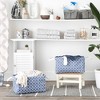 Design Imports Set of 2 Rectangle L 10.5 x 17.5 x 10 Pe Coated Cotton Poly Laundry Bins Lattice French Blue: Cloth & Landry Basket, 1837 Volume - 4 of 4
