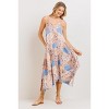 Hello Miz Women's Floral V Neck Sleeveless Spaghetti Strap Maternity Midi Dress - 4 of 4