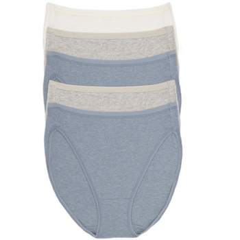 Felina Women's Organic Cotton Stretch Hi Cut Panty 5-Pack Underwear