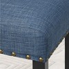 DOMETOUR Fabric Dining Chairs with Nailhead Trim Set of 2 - 3 of 4