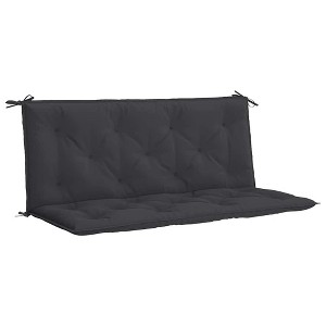 vidaXL Bench Cushion Water Repellent Outdoor Seat Cushion Pad Oxford Fabric - Black 47.2" - 1 of 4