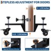 Door Installation Kit, Door Dolly - 2 Piece Heavy Duty 300 Lbs Capacity for 0-2.99 Inches Thick Doors, One-Person Use with Braked Wheels, Black - 3 of 4