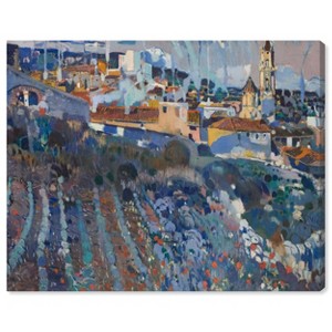 Art Remedy Joaquim Mir - Terraced Village Impresionism Landscape Wall Art Unframed - 1 of 4