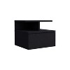 Lyngins 1 Drawer Wall Mounted Nightstand with 2-Tier Shelf,Wood End Table for Bedroom,Living Room - 4 of 4
