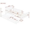 VASIP Twin  Size Wood Platform Bed with 2-Side Safety Guardrails & 2 Storage Drawers for Kids Room,White - 2 of 4
