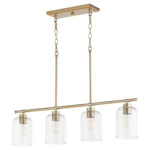 Quorum Lighting Tribute 4 - Light Chandelier in  Aged Brass - 1 of 1
