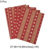 Unique Bargains Gift Wrap Paper Christmas Yellow Kraft 27.56"x19.69" 5 Pcs - 3 of 4