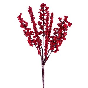 Vickerman 14" Mixed Red and Dark Red Cluster Berry Pick - 1 of 1