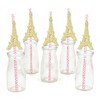 Big Dot of Happiness Gold Glitter Eiffel Tower Party Straws - No-Mess Real Glitter Cut-Outs & Baby Shower or Birthday Party Paper Straws - Set of 24 - 2 of 4