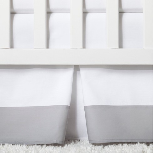 Crib Skirt Pleated Cloud Island Gray Target