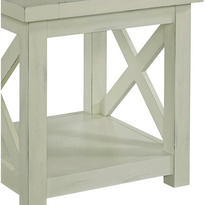 Seaside White Mahogany 22" Square End Table