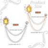 Unique Bargains Gem Hanging Chain Rhinestone Gem Brooch Pins 2 Pcs - 2 of 4