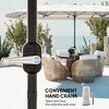 Aghana Digitals 15ft Double-Sided Cream White Patio Umbrella with UPF30+ UV Protection, Crank Lift, - 4 of 4