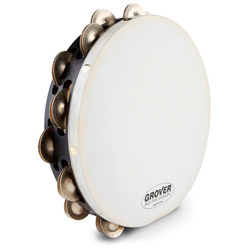 10 in. Grover Pro Projection-Plus Double-Row German Silver Tambourine 10 in 