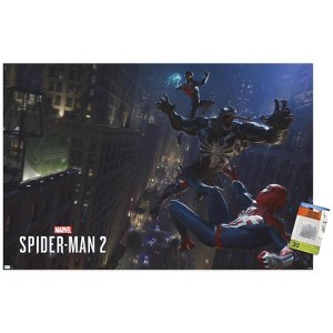 Trends International Marvel's Spider-Man 2 - Fight with Venom Unframed Wall Poster Prints - 1 of 4
