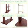 Kumasinova Gold Stainless Steel Coat Racks with Solid Wood Double Layer,69" Coat Rack Freestanding with Wood Shelf,Clothing Racks for Hanging Clothes - 3 of 4