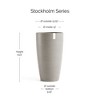 Ecopots Stockholm High Durable Modern Round Indoor/Outdoor Recycled-Based Composite Flower Pot Planter - 2 of 4