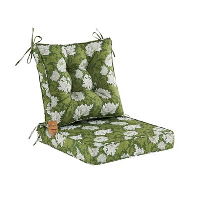Deep Seat Cushions for Outdoor Furniture,Set of 2,Extra Thick 24"x24"x4",Tufted Low Back 22"x24"x6", Removable Patio Chair Cushions, Floral