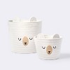 Medium Coiled Rope Round Basket Sleepy Bear - Cream - Cloud Island™ - image 4 of 4