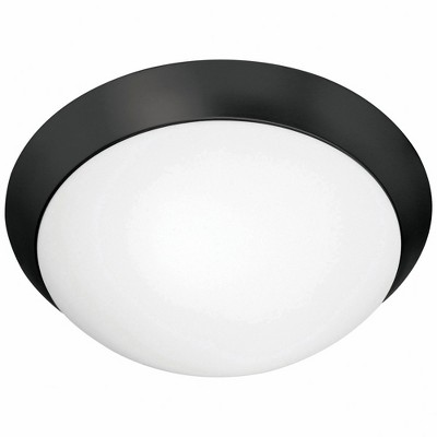 Cobalt Matte Black 16" Glass Flush Mount Ceiling Light