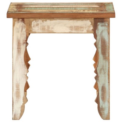 vidaXL Solid Reclaimed Wood Square Coffee Table - Antique Finish Handmade Accent Piece for Living Room, Lounge, Library