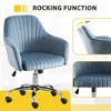 PDTEND Modern Velvet Office Chair with Adjustable Height and Rolling Casters - 4 of 4