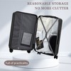 Gulches 20"/24"/28" 3 pcs/set in ABS Spinner Wheel Luggage, Carry on Suitcase, Matching Color, TSA Combination Lock For Big And Middle Size (Black) - 4 of 4