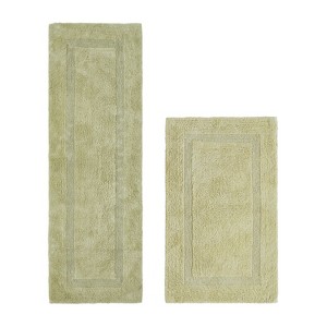Lux Premium 100% Cotton Tufted Solid Reversible 2 Piece Bath Rug Set – Ultra-Soft, Water-Absorbent, Durable, Machine Washable Bathroom Rug - 1 of 4