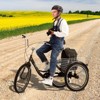 VEVOR Adult Tricycles Bike, 20 Inch Three-Wheeled Bicycles, 3 Wheel Bikes Trikes, Carbon Steel Cruiser Bike with Basket & Adjustable Seat - 2 of 4