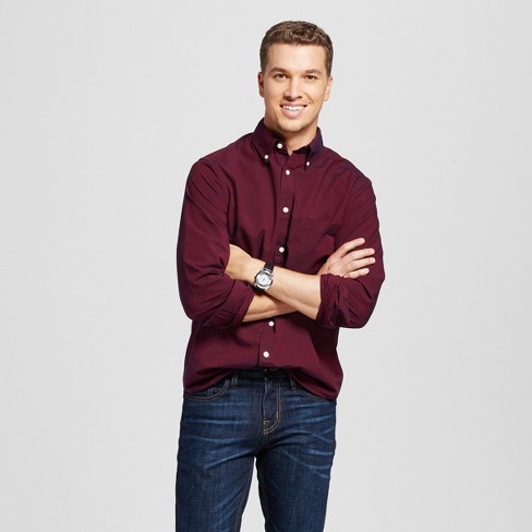 merona men's long sleeve shirts