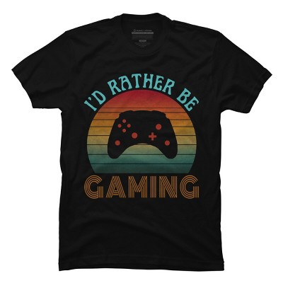 Men's Design By Humans I'D RATHER BE GAMING By punsalan T-Shirt