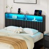Greenstell Upholstered Headboard for Bed Frame,  with Charging Station & LED Light, Height Adjustable, Gray - 4 of 4