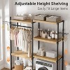 Double Row Over Washer and Dryer Shelves, 5 Tiers Laundry Room Storage and Organizer Standing Shelf, Heavy Duty Freestanding Clothes Drying Rack - 4 of 4