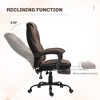 Okak Executive Office Chair with 140° Reclining Back, Ergonomic Chair with Foldable Footrest, Desk Chair for Office, Study, Brown - 4 of 4