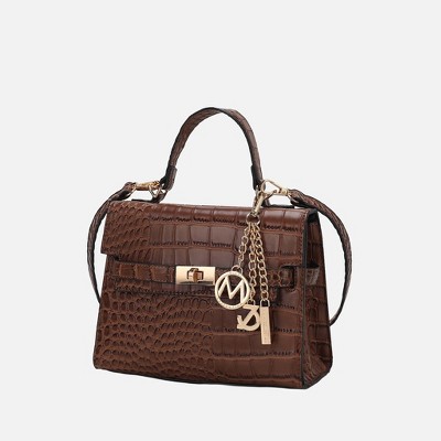 MKF Collection Naomi Vegan Crocodile Leather Women’s Satchel Bag by Mia K