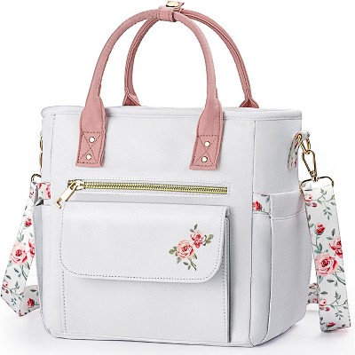 Deluxe Insulated Lunch Box Bag Women - Leakproof Waterproof Cooler with Multi Pockets Removable Strap for Work Picnic - Christmas Birthday Gifts