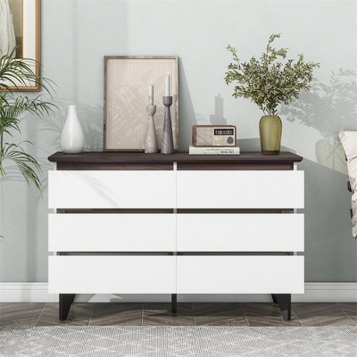 5 Drawer Dresser for Bedroom, Wooden Storage Chest of 5 Drawers, Rustic Storage Dressers Organizer for Bedroom Hallway Entryway Nursery