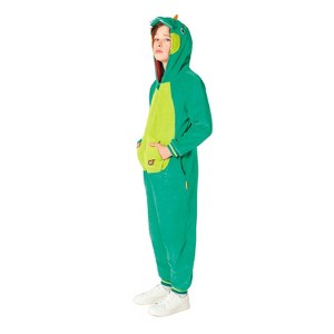 Kids' Dinosaur Hooded Onesie Halloween Costume Jumpsuit - 1 of 2