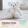 Bearington Chipper, 15 Inch White Teddy Bear Stuffed Animal, Makes a Great Gift for Birthday, Anniversary, Holiday, or Graduation - 3 of 4