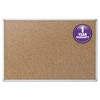 Mead Economy Cork Board with Aluminum Frame, 24 x 18, Tan Surface, Silver Aluminum Frame - 4 of 4