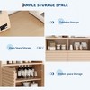 Fluted Storage Cabinet, Sideboard Buffet Cabinet with Storage, - 2 of 4