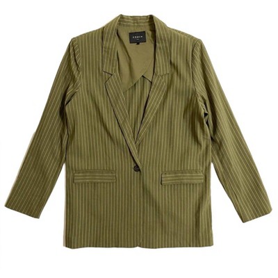 Women's Wo's Pinstripe One Button Blazer Jacket - FRNCH