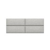 Jaxx Panelist Modern Padded Headboard – Set of 4 Wall Mounted Panels - Queen, Limestone Grey Microvelvet - 2 of 4
