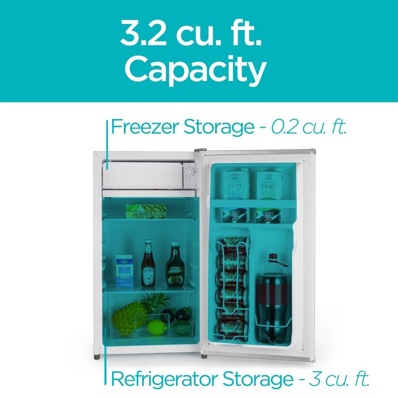 BLACK+DECKER Compact Refrigerator with Door Storage, 5 of 9