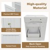 Mshliw 20" Wall-Mounted Bathroom Vanity with Ceramic Sink, Drawer & Side Shelf, Golden Handle, Space-Saving Modern Floating Cabinet - 3 of 4