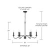 Capital Lighting Vincent 6 - Light Chandelier in  Black Iron - 4 of 4
