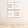 Big Dot of Happiness Pink Winter Wonderland - Unframed Holiday Snowflake Linen Paper Wall Art - Set of 4 - Artisms - 8 x 10 inches - 3 of 4