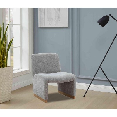 CAVINAS Chenille Accent Chair with Mid-Height Backrest,Modern Upholstered Living Room Chairs,Reading Chairs for Living Room